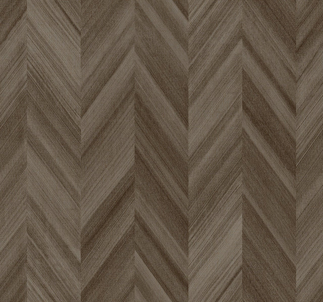 Seesaw Brown Geometric Chevron Wallpaper - York ND3003