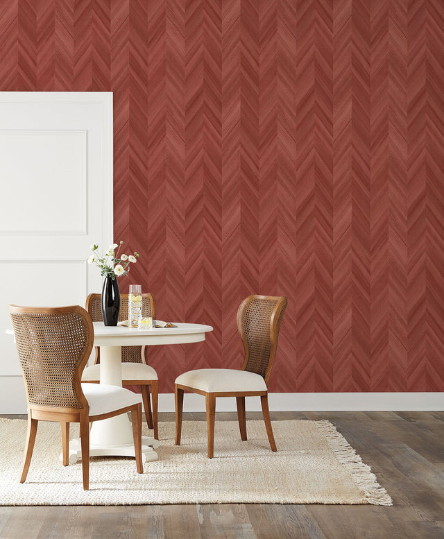 Seesaw Red Geometric Chevron Wallpaper - York ND3005