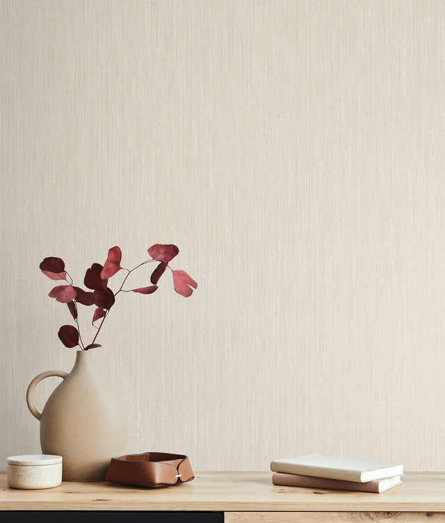 Smooth as Silk Beige Textured Wallpaper - York ND3015N