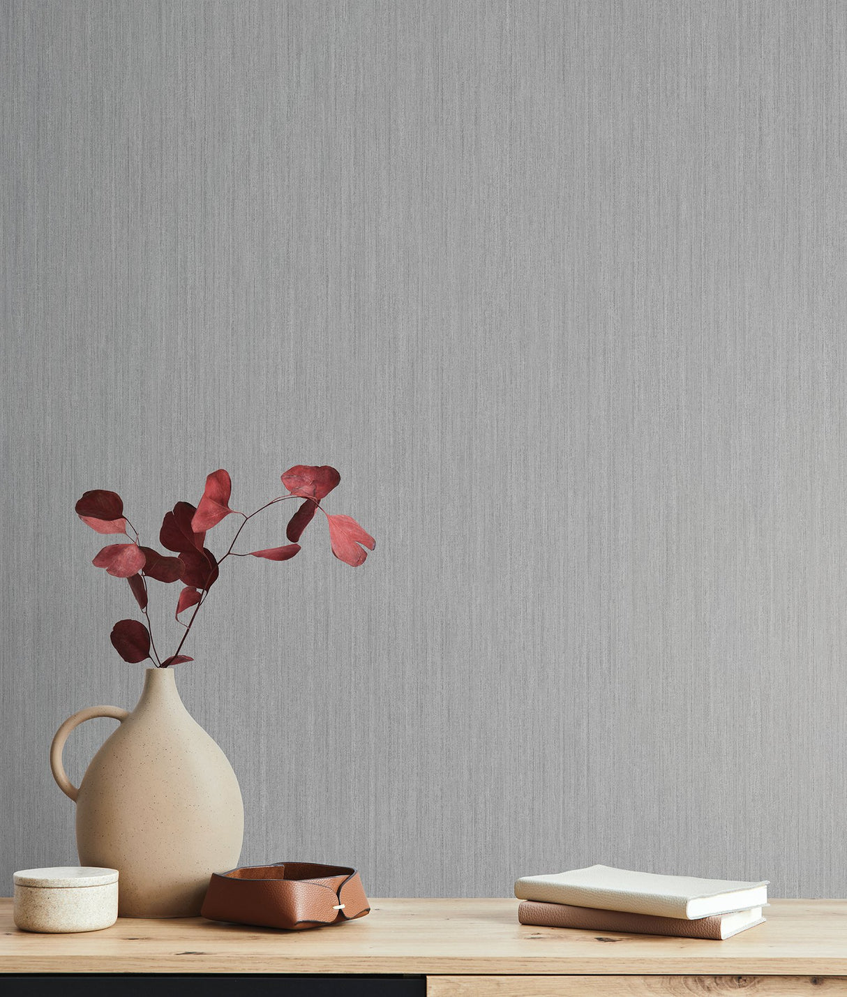 Smooth as Silk Grey & Blue Textured Non Woven Backed Vinyl Wallpaper - York ND3017N