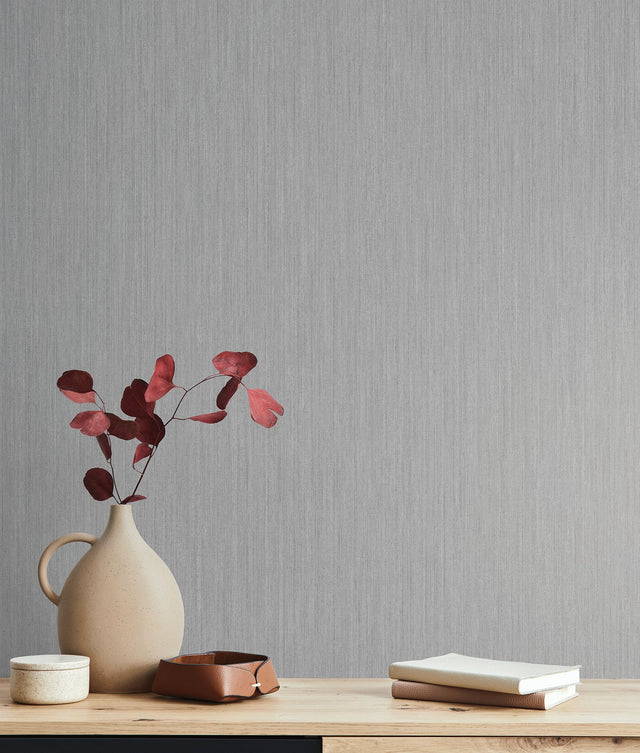Smooth as Silk Grey & Blue Textured Non Woven Backed Vinyl Wallpaper - York ND3017N
