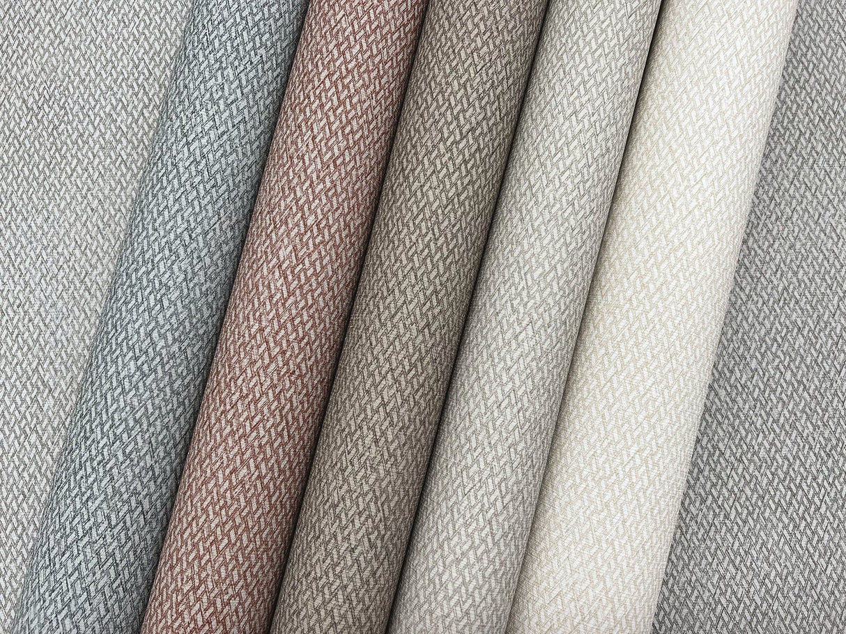 Give & Take Grey & Beige Textured Woven Chevron Wallpaper - York ND3022N