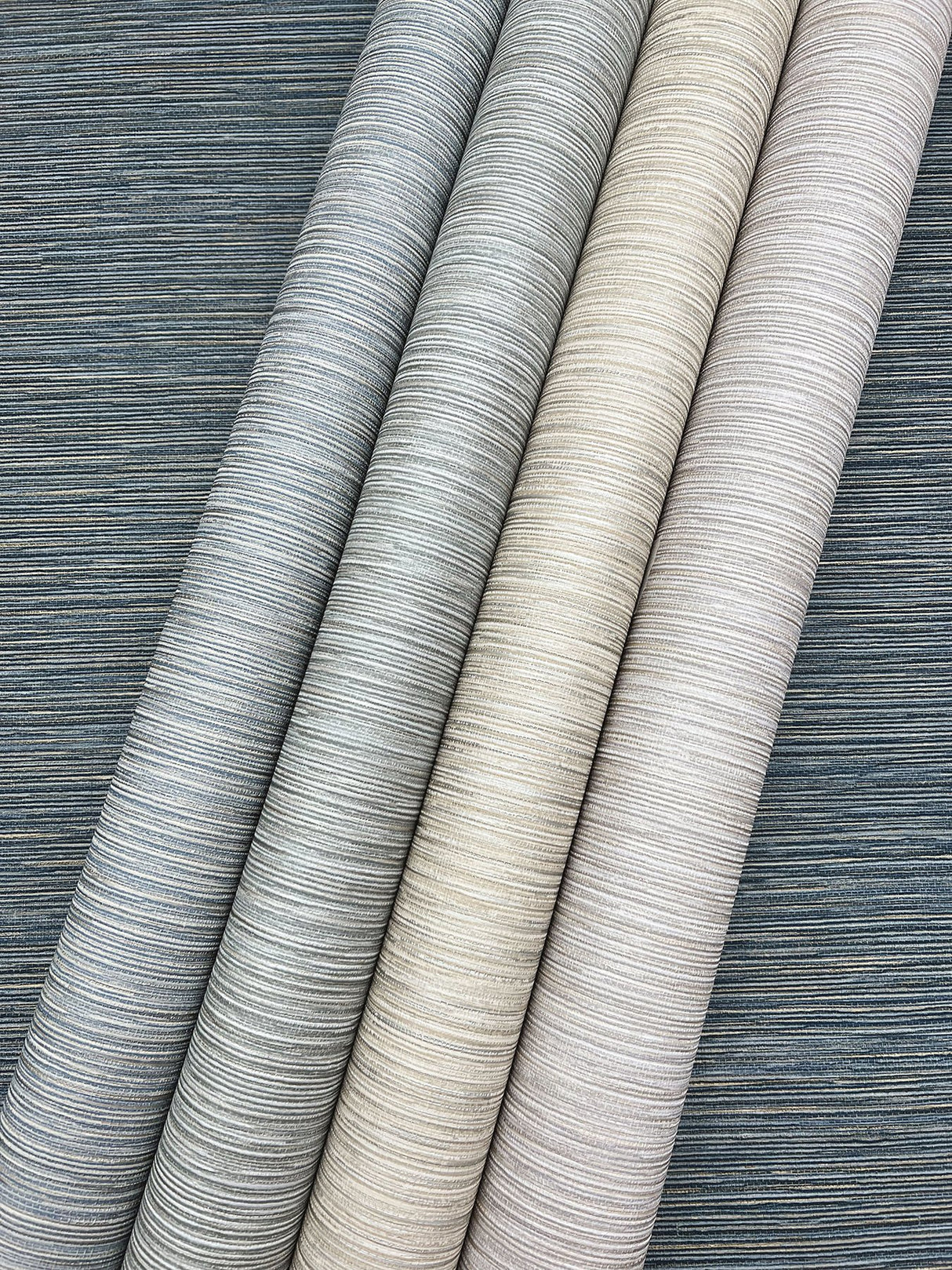 Grass Roots Blue Grey Textured Faux Grasscloth Wallpaper - York ND3037N