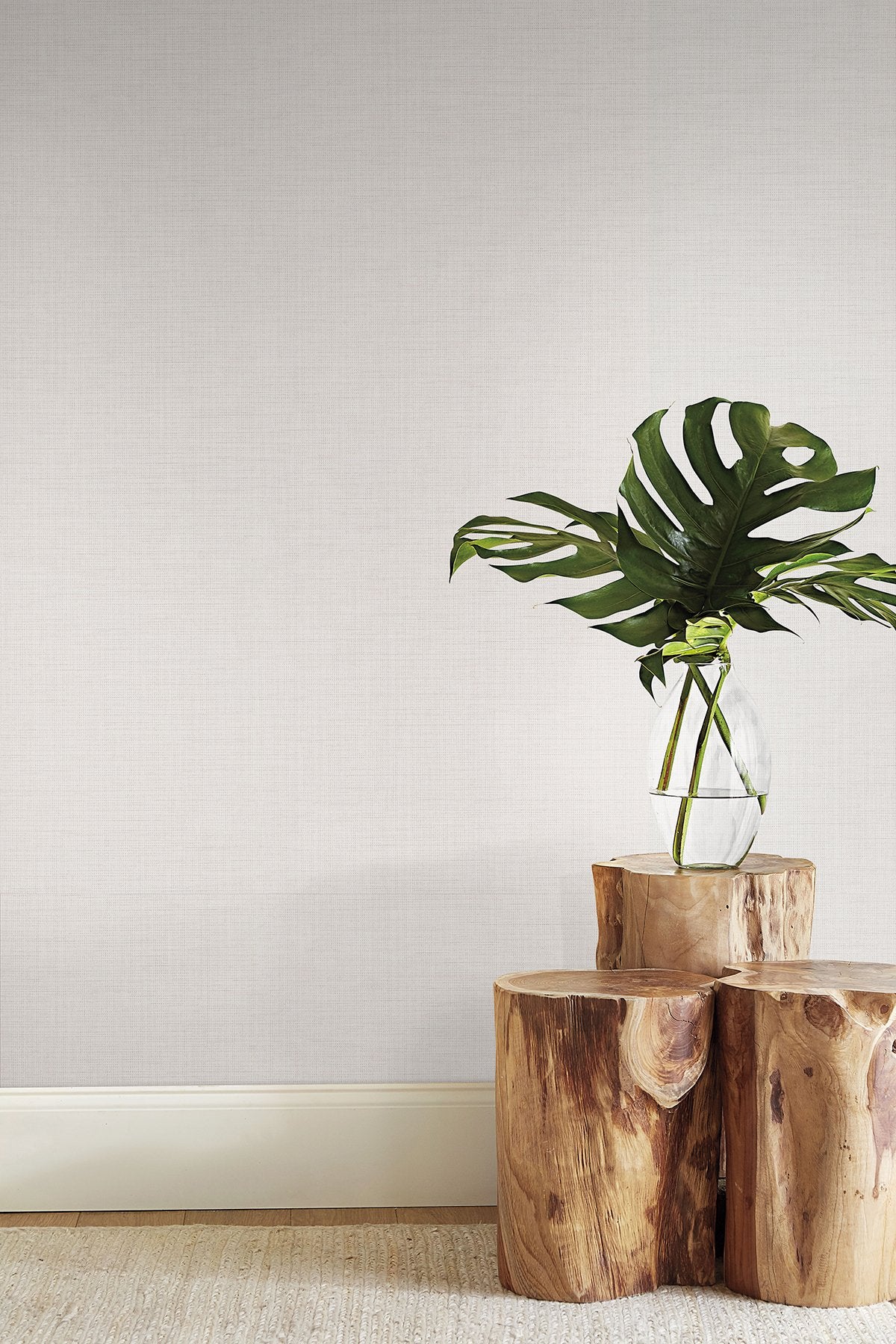 Turret White Textured Fabric Backed Vinyl Wallpaper - York ND3043N