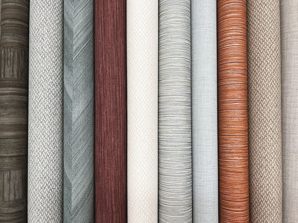 Turret Blue Textured Fabric Backed Vinyl Wallpaper - York ND3048N
