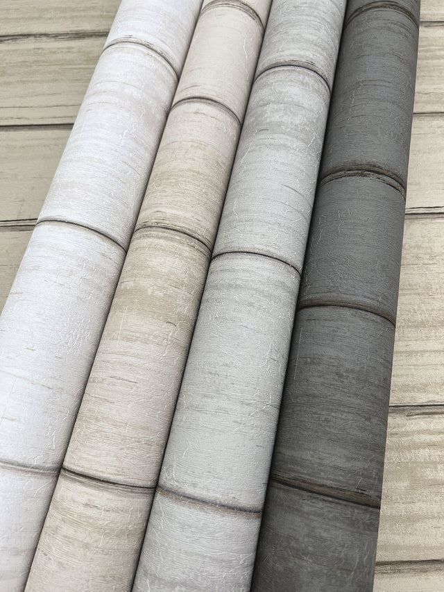Broad Side White Faux Wood Panel Wallpaper - York ND3051N