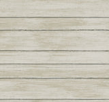 Broad Side Grey Faux Shiplap Woodgrain Prepasted-Look Wallpaper - York ND3052N