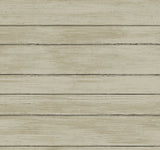 Broad Side Beige Wallpaper with Weathered Wood Shiplap Motif - York ND3053N