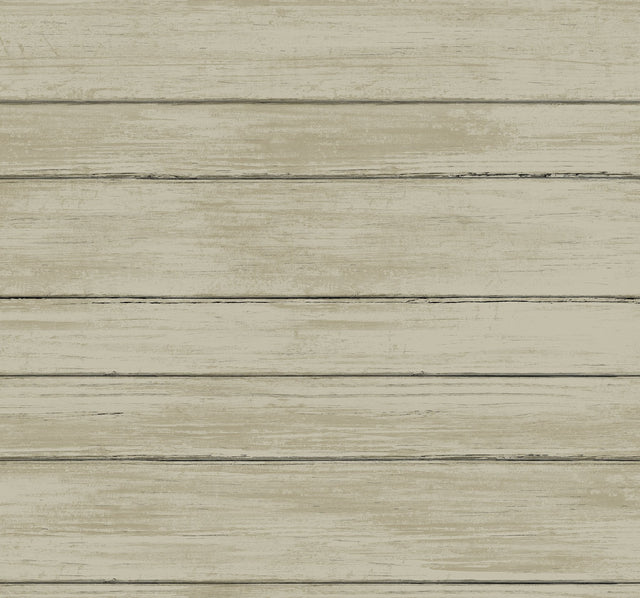 Broad Side Beige Wallpaper with Weathered Wood Shiplap Motif - York ND3053N