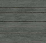 Broad Side Black Faux Wood Panel Wallpaper - York Wallcoverings ND3055N
