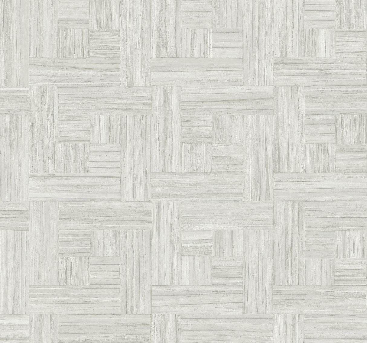 Tesselle White Wallpaper with Textured Parquet Wood Motif - York ND3057N