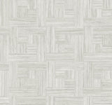 Tesselle White Wallpaper with Textured Parquet Wood Motif - York ND3057N
