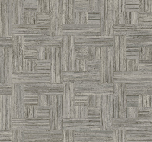 Tesselle Brown Wallpaper with Wood Parquet Geometric Pattern - York ND3058N