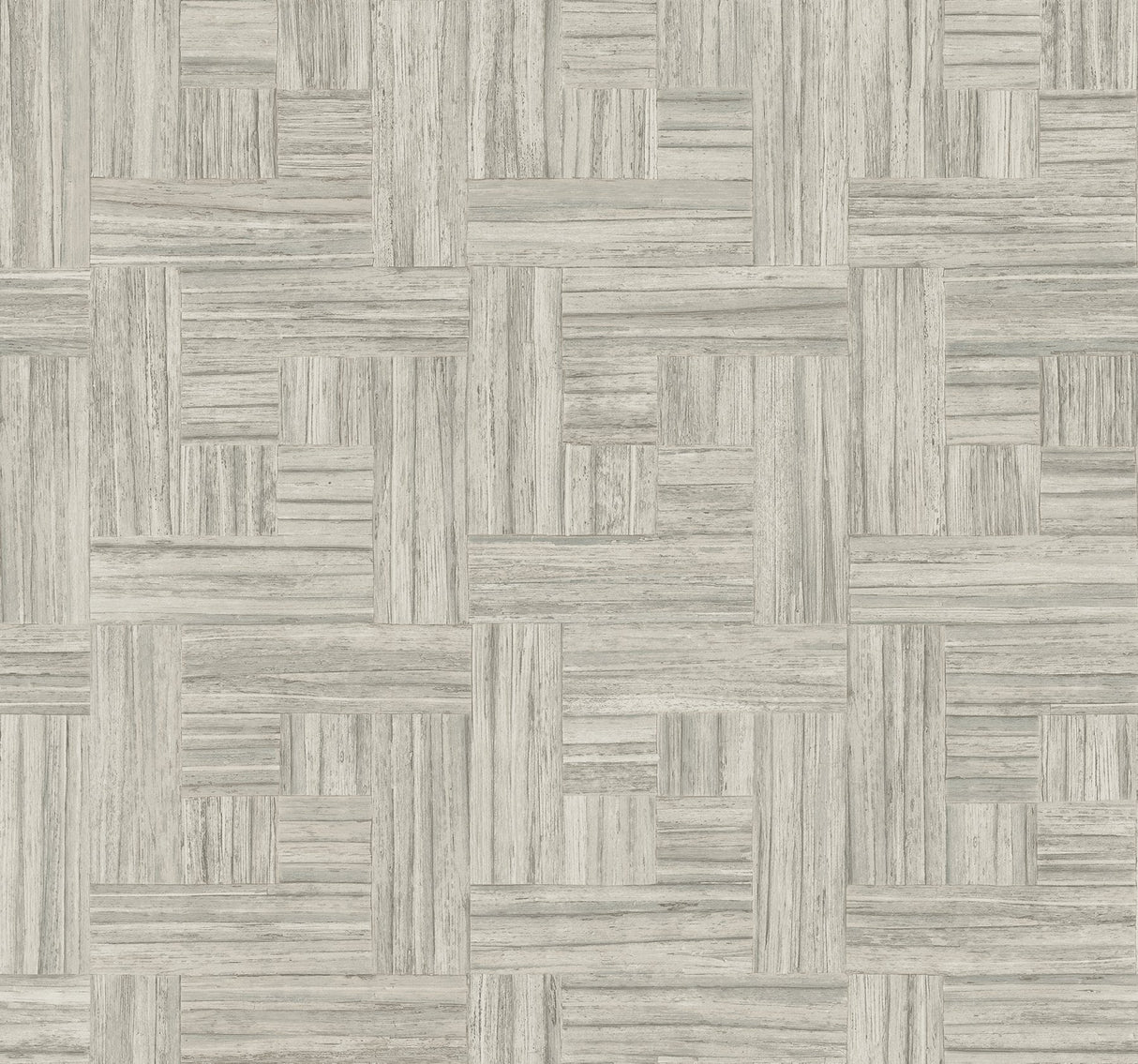 Tesselle Grey Faux Wood Parquet Wallpaper - York Wallcoverings ND3059N