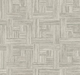 Tesselle Grey Faux Wood Parquet Wallpaper - York Wallcoverings ND3059N