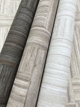 Tesselle Grey Faux Wood Parquet Wallpaper - York Wallcoverings ND3059N