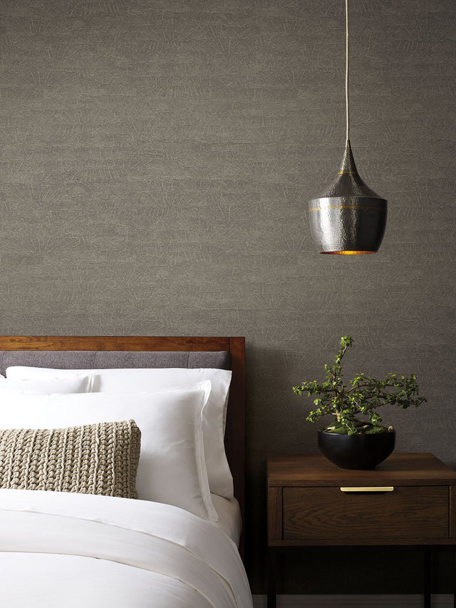 On Deck Grey & Brown Wallpaper with Textural Wood Plank Motif - York ND3064N