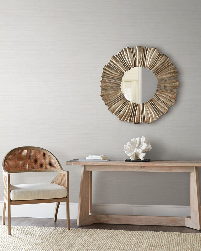 Tasar Silk White Wallpaper with Subtle Textured Silk Weave - York ND3067N