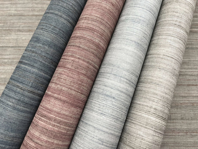 Tasar Silk Grey Wallpaper with Textured Raw Silk Motif - York ND3073N