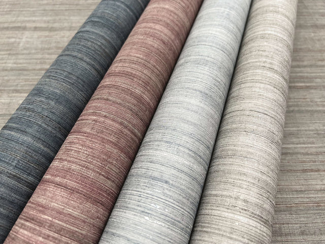 Tasar Silk Grey Wallpaper with Textured Raw Silk Motif - York ND3073N