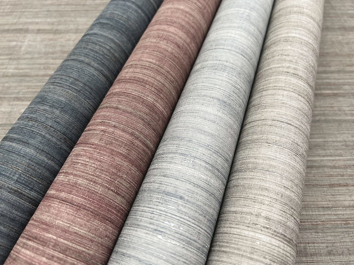 Tasar Silk Blue Textured Wallpaper with Raw Silk Slub Motif - York ND3074N