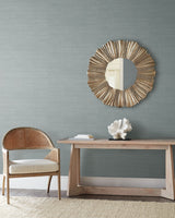 Tasar Silk Blue Textured Wallpaper with Raw Silk Slub Motif - York ND3074N