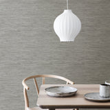 Sisal Stone Grey Peel & Stick Wallpaper with Fabric & Woven Texture - InHome NH3062