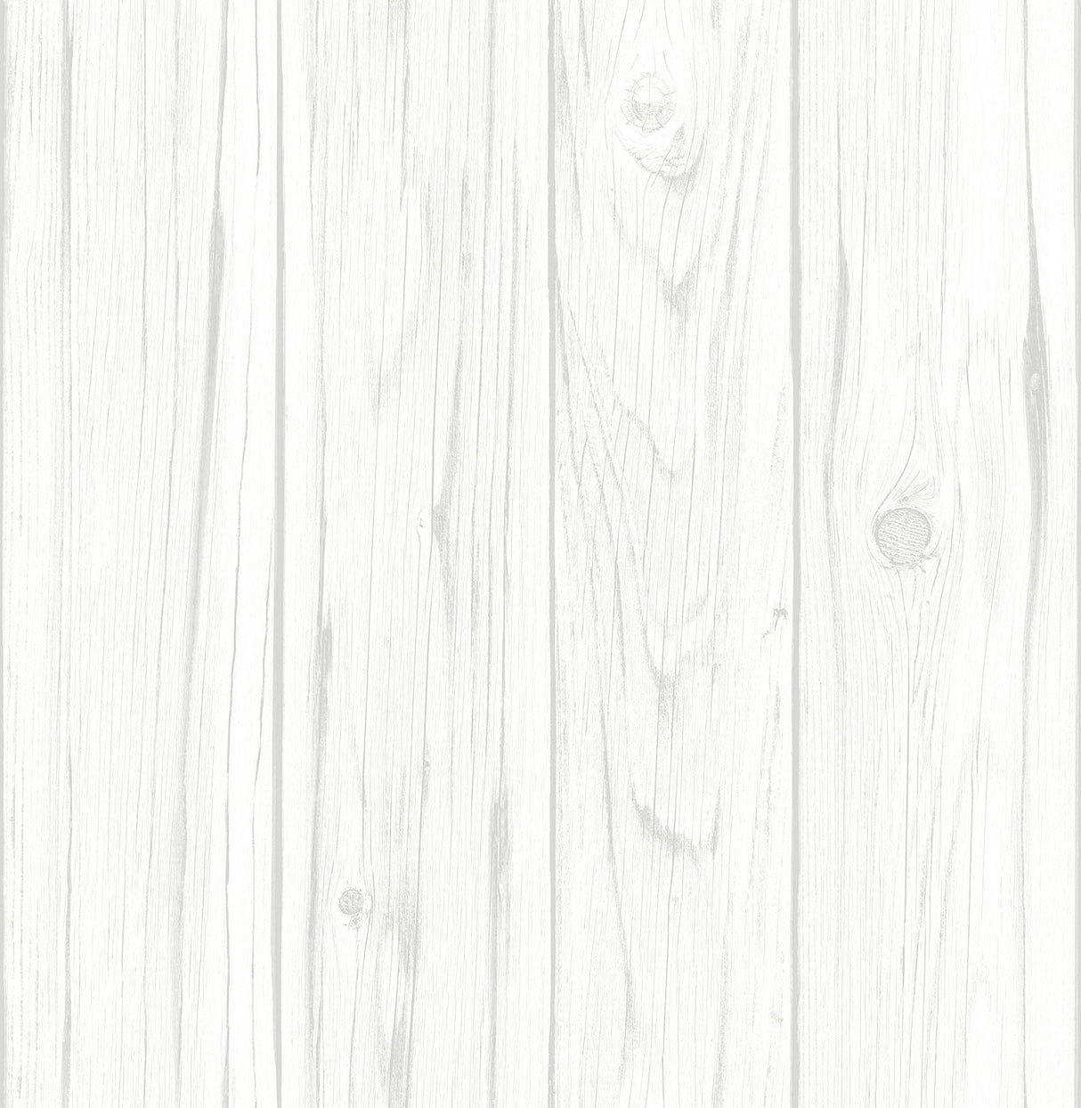 White Barnwood Peel & Stick Wallpaper in White - InHome NH3551