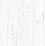 White Barnwood Peel & Stick Wallpaper in White - InHome NH3551