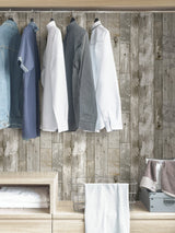 Driftwood Peel & Stick Wallpaper Brown Wood Look with Coastal Textured Motif - InHome NH3552