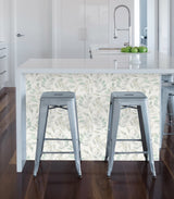 Lotus Green by InHome Delicate Watercolor Botanical Leaf and Branch Peel and Stick Wallpaper - WallPops Collection - NH4330