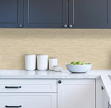 Harlow Weave Cream by InHome Faux Grasscloth Horizontal Woven Texture Peel and Stick Wallpaper WallPops Collection - NH4331