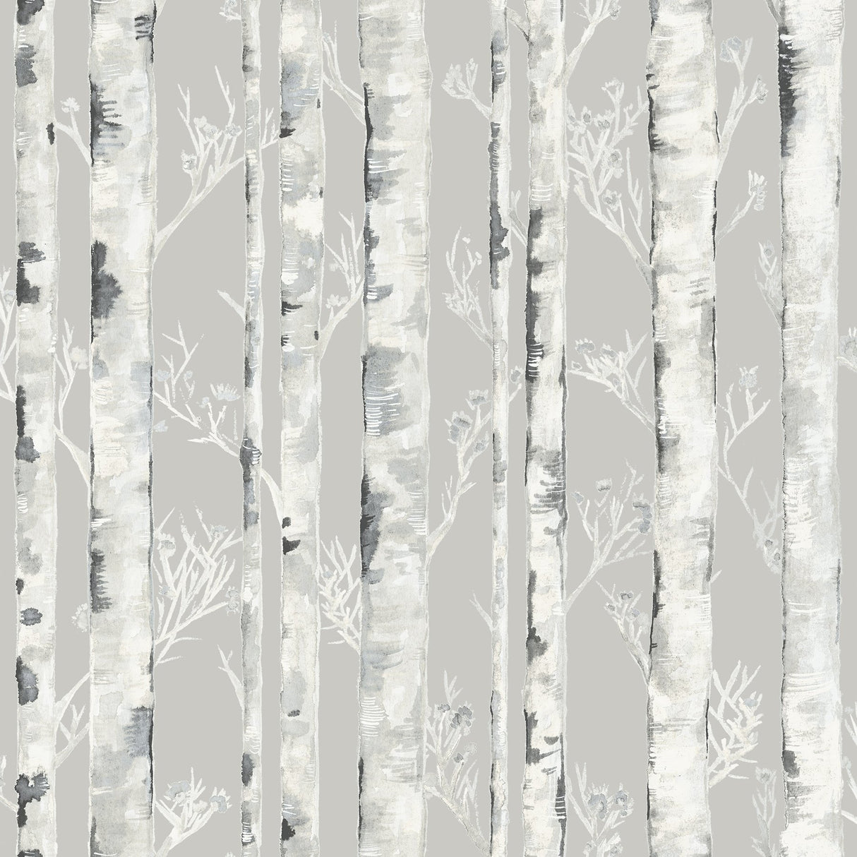Birchdale Grey Peel & Stick Wallpaper