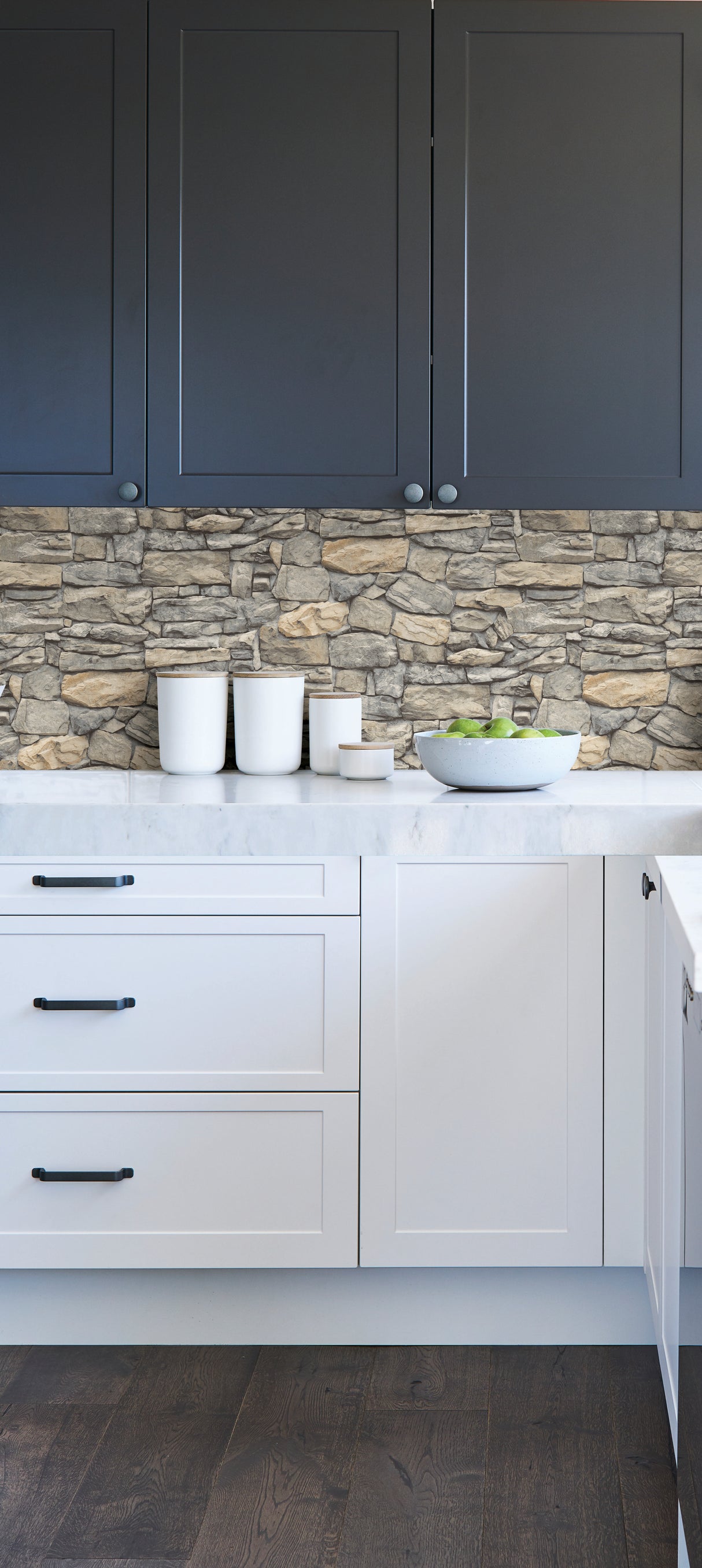 Kilkenny Stone Peel and Stick Wallpaper by InHome WallPops - Stylish Removable Stone Textured Wall Covering for Modern Home Decor - NH4334