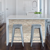 White Washed Denver Brick Peel & Stick Wallpaper, Textured Farmhouse Graphic Pattern - InHome NHS3708