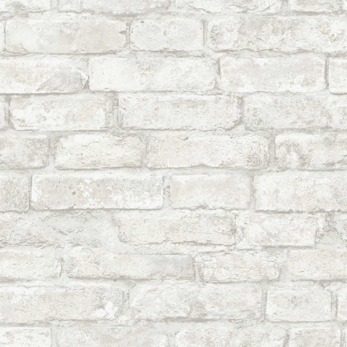 Denver Brick White Peel & Stick Textured Wallpaper with Farmhouse Style - Brewster NHS3709