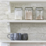 Denver Brick White Peel & Stick Textured Wallpaper with Farmhouse Style - Brewster NHS3709
