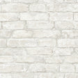 White Denver Brick Peel and Stick Wallpaper by InHome - TNHS3709