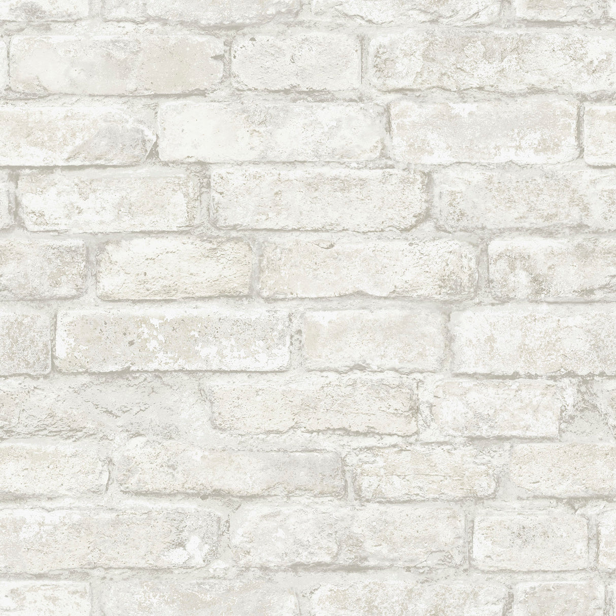 White Denver Brick Peel and Stick Wallpaper by InHome - TNHS3709