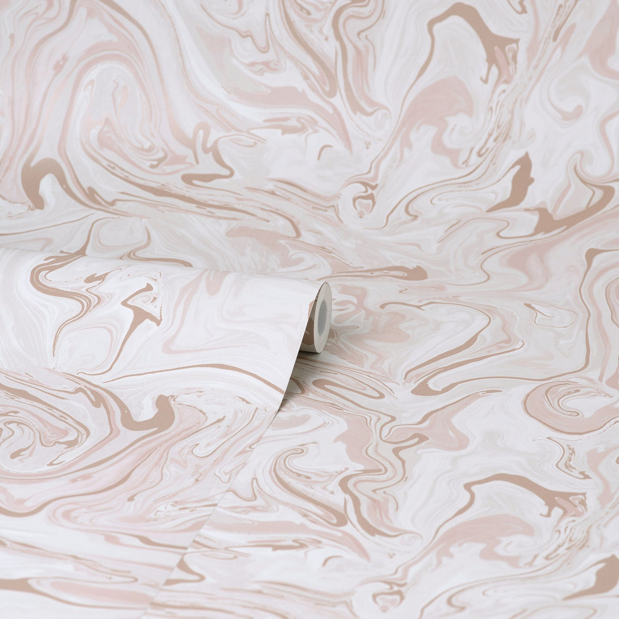 Marble Blush Swirl Peel & Stick Wallpaper Blush with Abstract Distressed Textures Bohemian Pattern - NHS4770