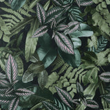 Living Green Wall Peel & Stick Wallpaper in Green with Botanical Leaves Pattern, Tropical Style - NHS4778