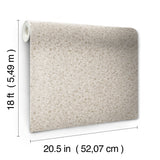 Monumental Ivory Stone Traditional Peel & Stick Wallpaper - InHome NHS6168