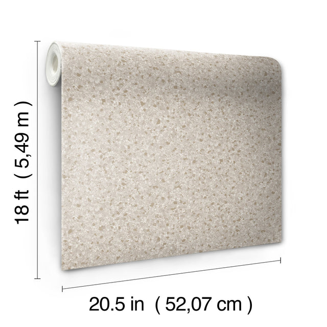 Monumental Ivory Stone Traditional Peel & Stick Wallpaper - InHome NHS6168
