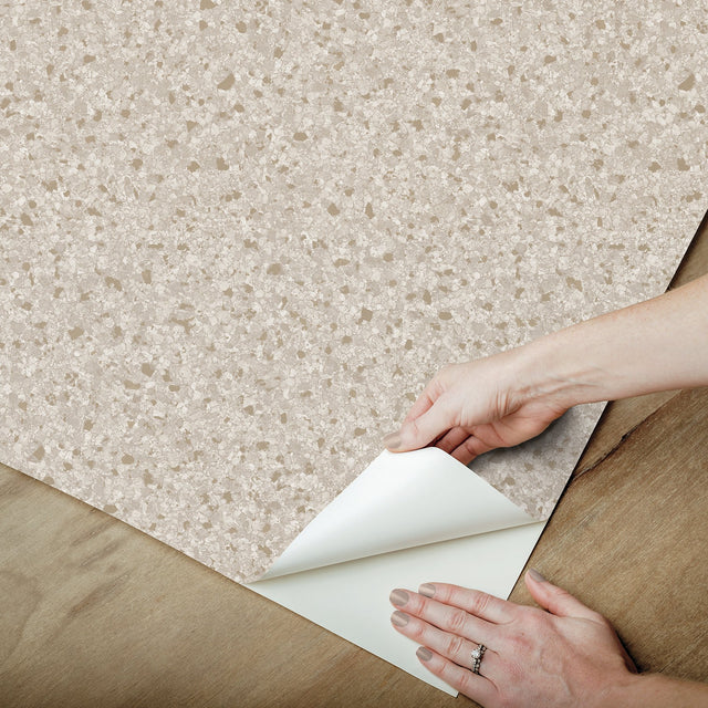 Monumental Ivory Stone Traditional Peel & Stick Wallpaper - InHome NHS6168