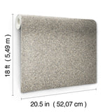 Monumental Grey Stone Peel & Stick Wallpaper with Marble Speckled Pattern - InHome NHS6169