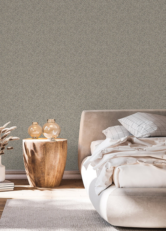 Monumental Grey Stone Peel & Stick Wallpaper with Marble Speckled Pattern - InHome NHS6169