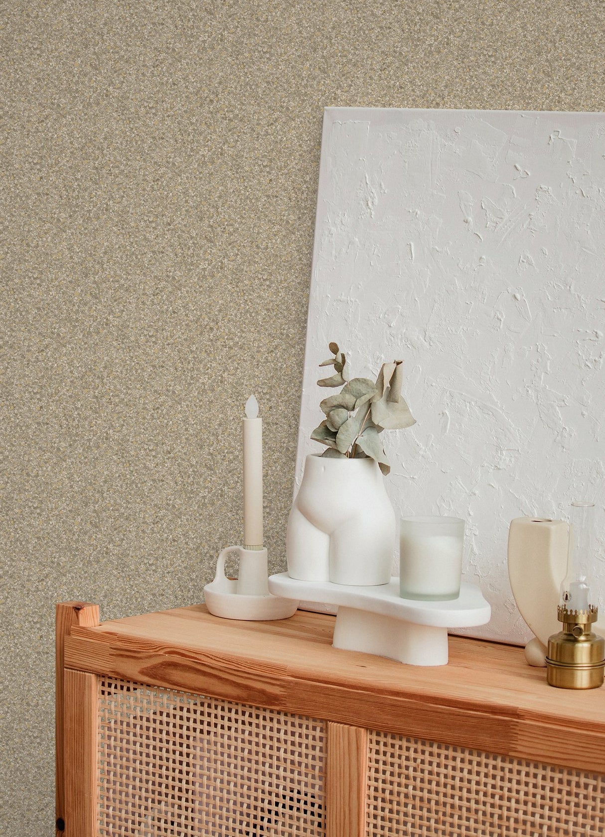 Monumental Beige Peel & Stick Wallpaper with Traditional Stone Graphics - InHome NHS6170