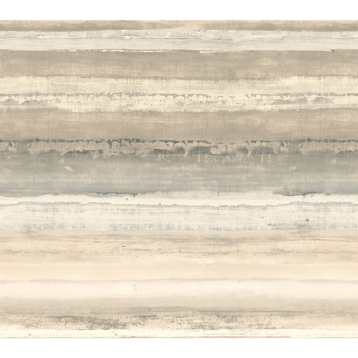 Perspective Beige & White Wallpaper with Horizontal Striped Watercolor Look - York NN7241