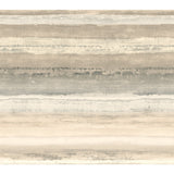 Perspective Beige & White Wallpaper with Horizontal Striped Watercolor Look - York NN7241