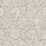 Aliviya Peppercorn Peel and Stick Wallpaper by NuWallpaper - Botanical Floral Block Print - NNS6508